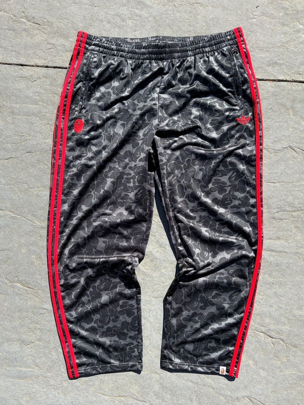 Bape x Adidas baggy Track Pants